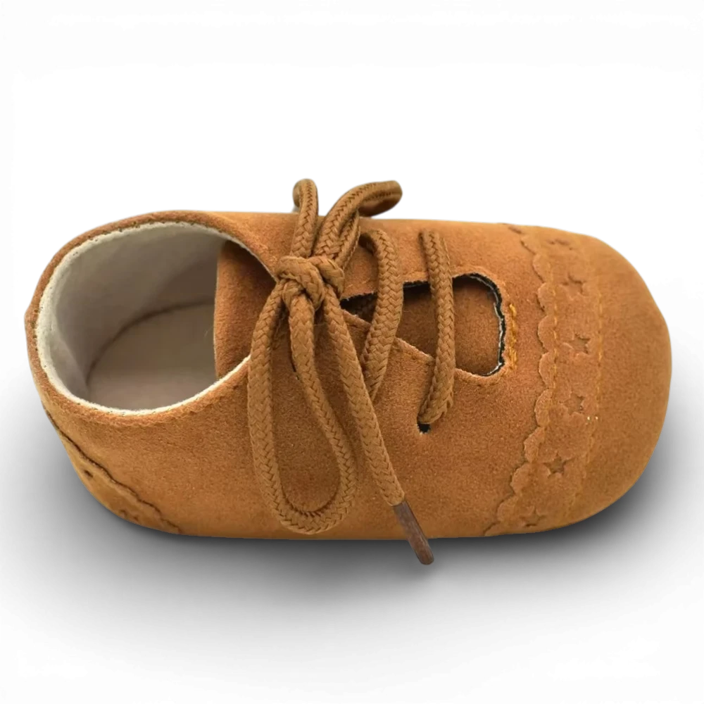 Mocassins Bébé Daim Lacets Franges