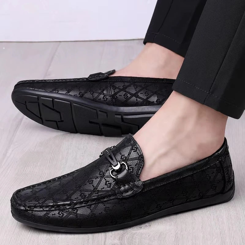 Mocassins Homme Cuir Noir 2026
