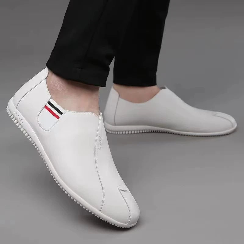 Mocassins Homme Cuir Blanc